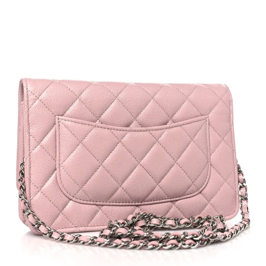 Grade Chanel Wallet On Chain - Light Pink Caviar