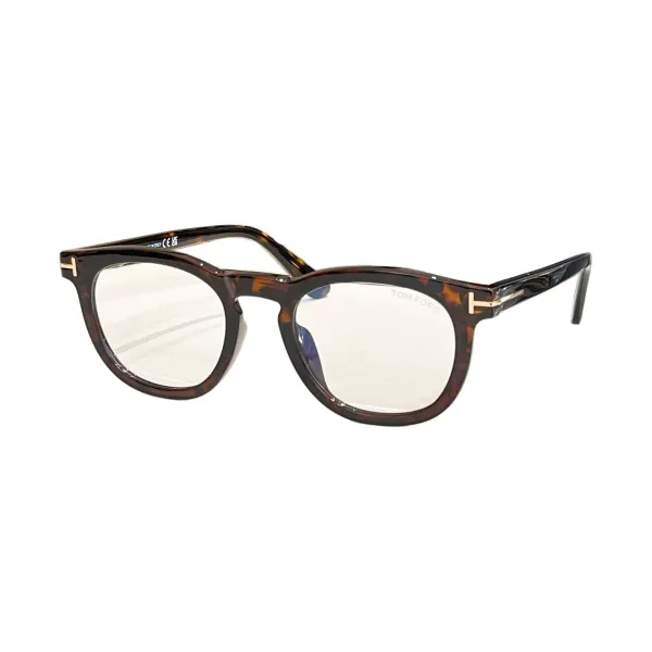 Tom Ford Boston frame glasses leopard color transparent lens Size 139口115-145