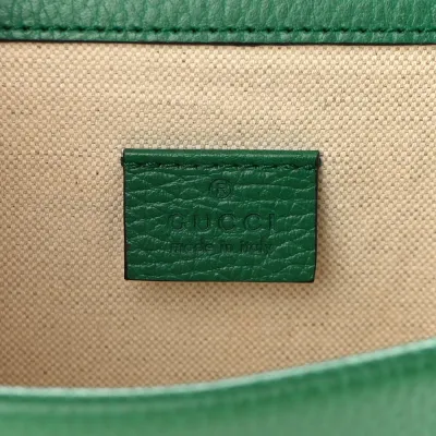 Gucci Mini Dionysus Shoulder Bag Emerald Calfskin Leather Aged Silver Hardware