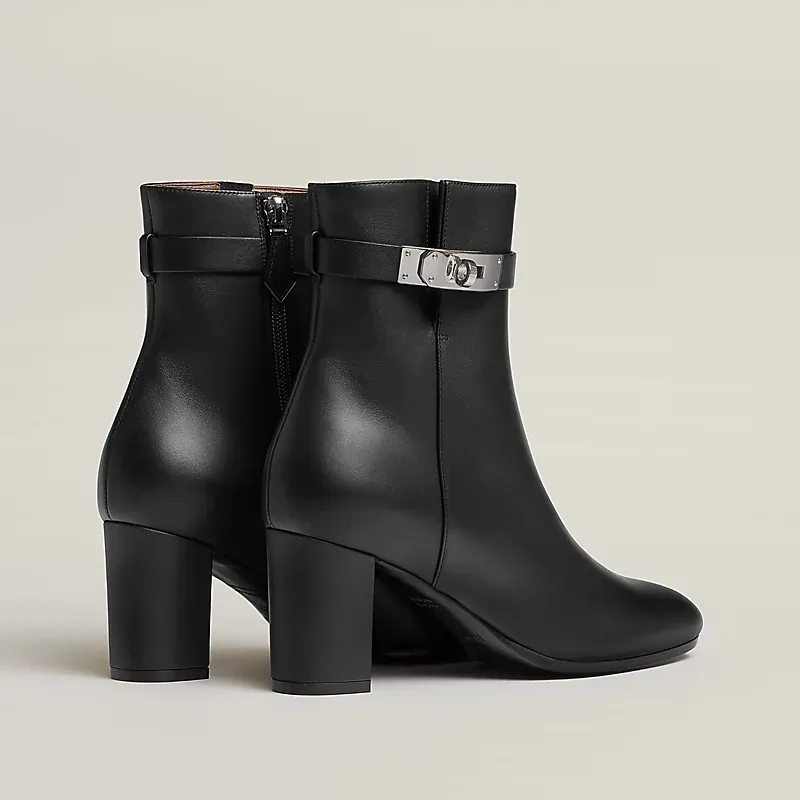 HERMES Saint Germain Black ankle boots