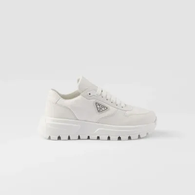 PRADA white leather sneakers