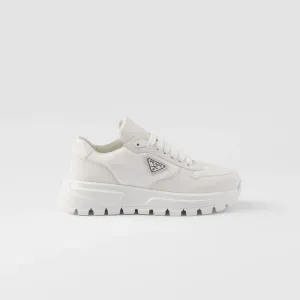 PRADA white leather sneakers