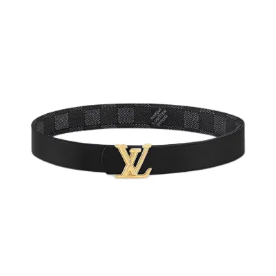 Louis Vuitton Men's Dimension Reversible Belt In Brown/Black Calfskin With Gold/Silver Hardware 40mm