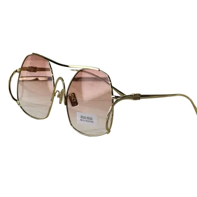 Miu Miu glasses nude/gradient red color Size 57口18-150