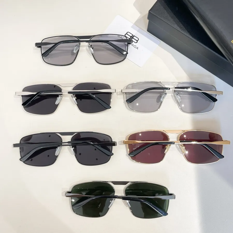 Balenciaga Pilot glasses red gold/black silver/grey black/black/green color Size 62口14-145