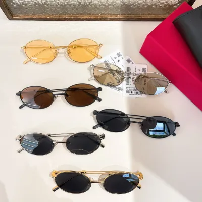 Valentino Oval glasses black gold/black silver/black/brown black/orange/tawny color Size 54口19-142