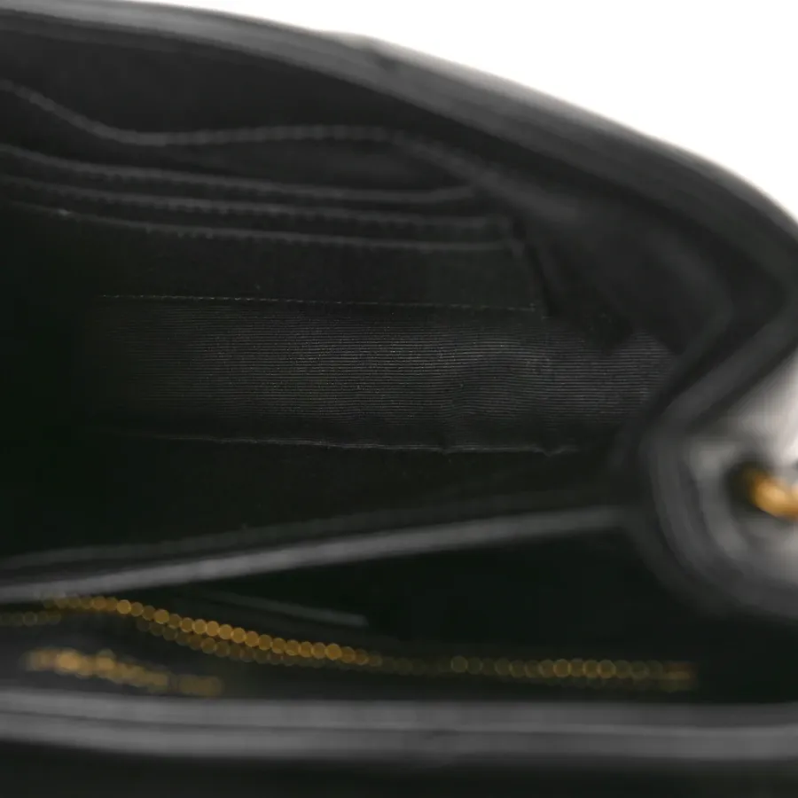 Saint Laurent Mini Loulou Crossbody Bag Black Y-Quilted Monogram Calfskin Leather Gold Hardware