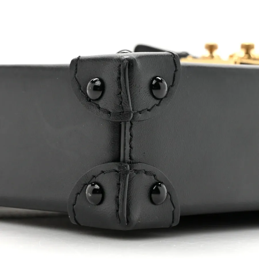 Louis Vuitton Pochette Trunk Verticale Black Monogram Canvas Brass Hardware