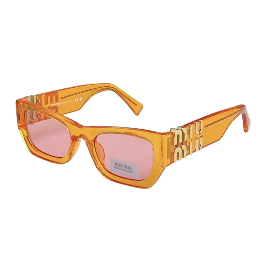 Miu Miu square frame glasses black gold/pink/yellow/pale pink/brown leopard/orange/black/white/white gold/tawny/black leopard color Size 53口22-135