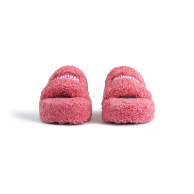 BALENCIAGA Women's pink platform slippers