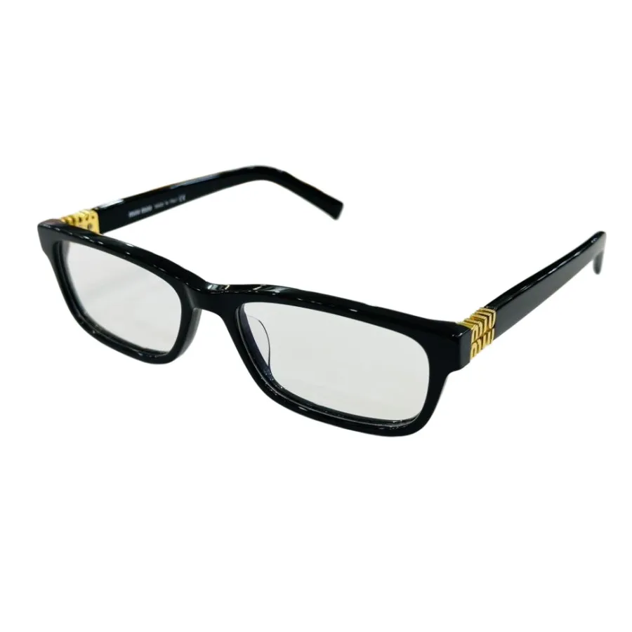 Miu Miu Wrap glasses black gold/white/tawny/leopard color Size 57口18-140