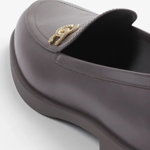 Chanel grey calfskin Loafers - Image 4
