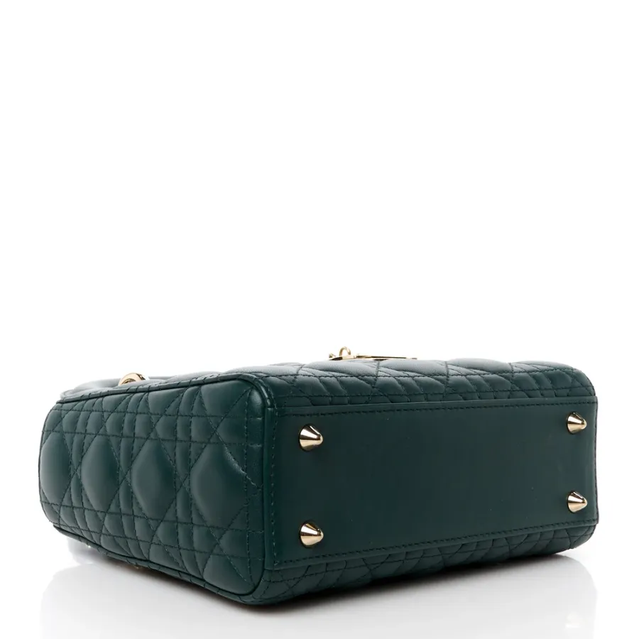 Dior Small My ABCDior Lady Dior Dark Green Lambskin Leather Gold Hardware