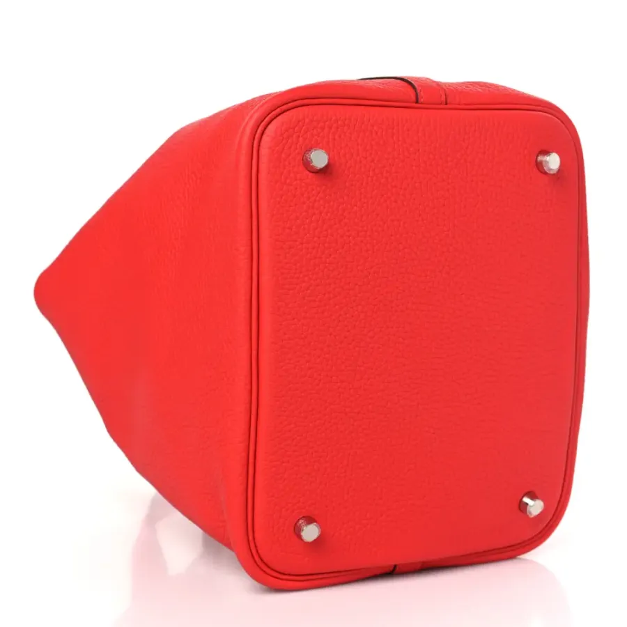 Hermès Picotin Lock 22 MM Rouge Casaque Taurillon Clemence Leather Gold Hardware