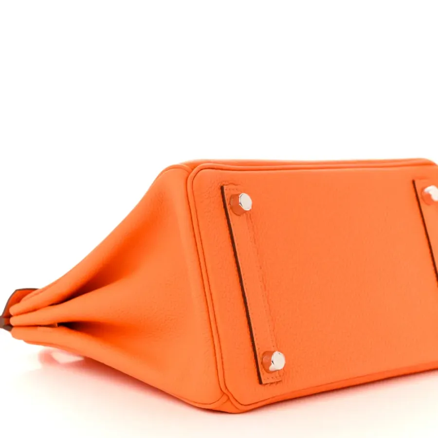 Hermès Birkin 25 Orange Minium Togo Leather Silver Hardware