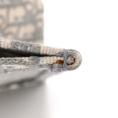 Dior Medium Book Tote Grey Oblique Embroidered Canvas