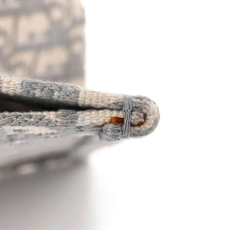 Dior Medium Book Tote Grey Oblique Embroidered Canvas