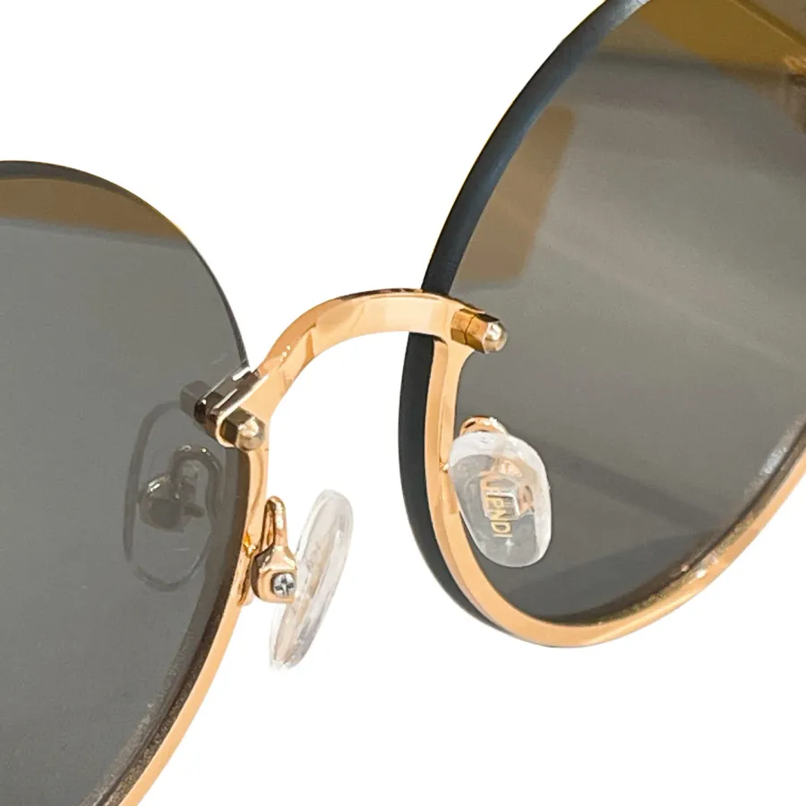 Fendi round frame glasses black gold/blue/orange/blue silver/brown color Size 59口18-143