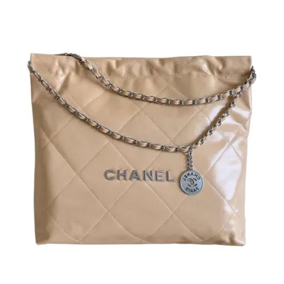 Chanel 22bags Brown Earth Color / Apricot Color Shoulder Bags