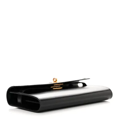 Hermès Kelly Wallet To Go Black Box Leather Gold Hardware