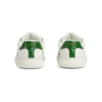 Gucci Ace series white sneakers woven fabric women's sports shoes