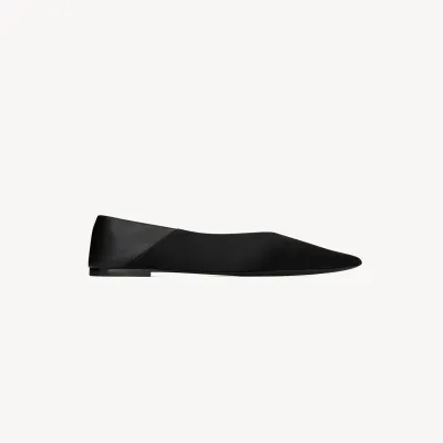 Yves Saint Laurent Crepe satin slippers Flat shoes