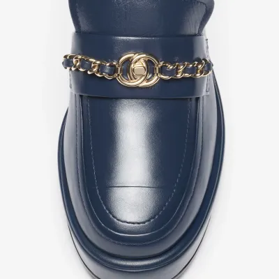 Chanel Navy calfskin Loafers