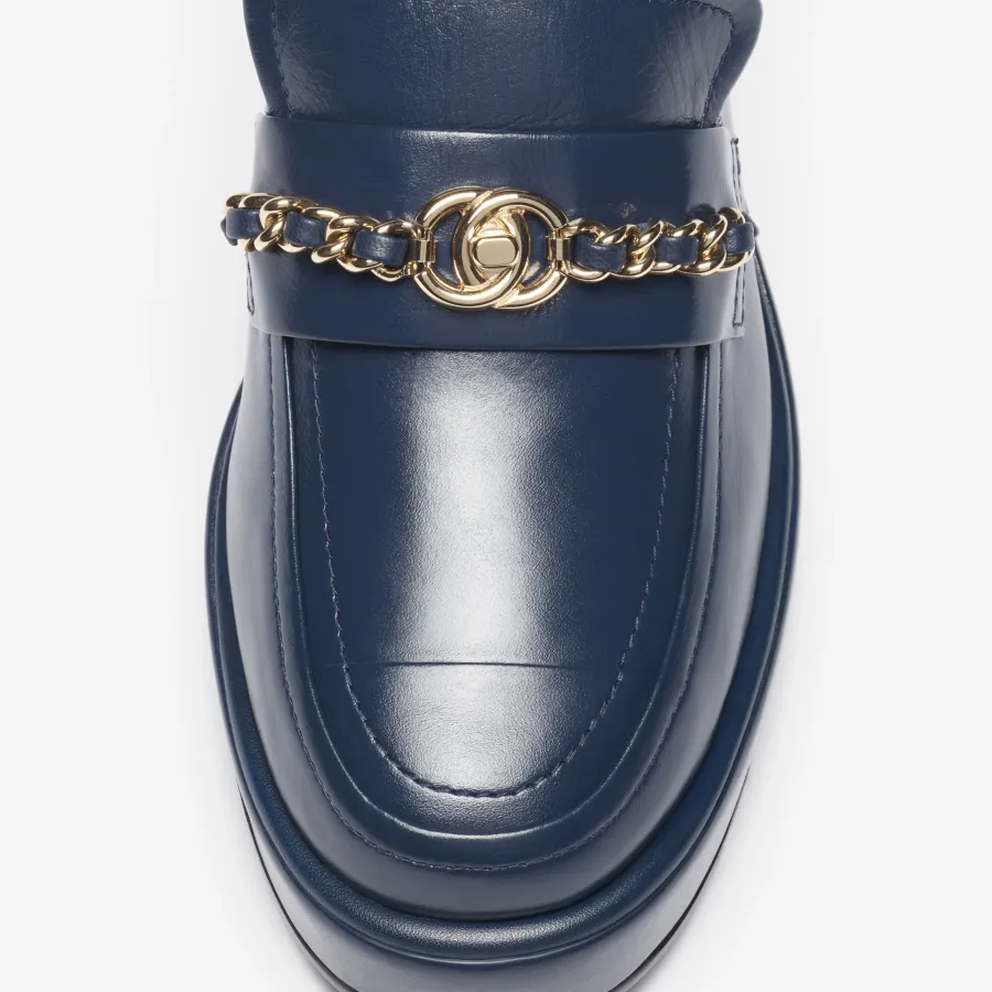 Chanel Navy calfskin Loafers
