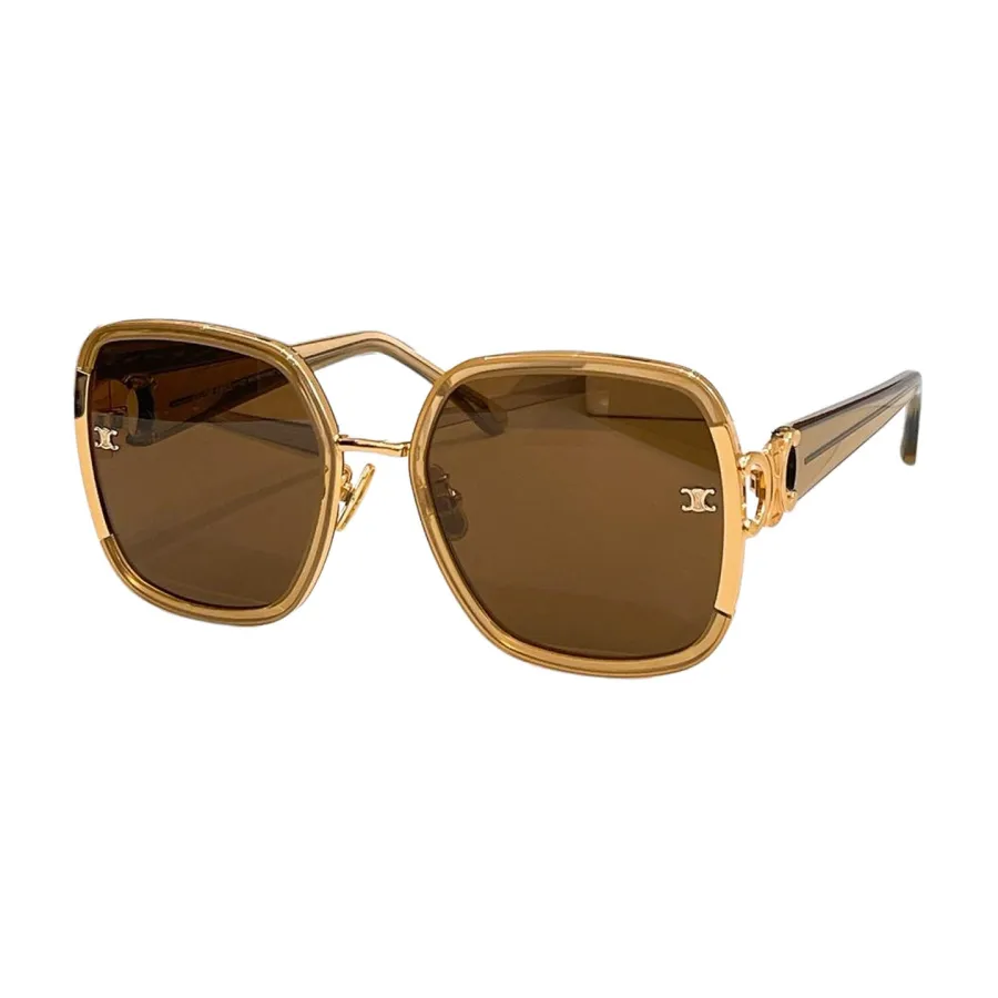 Celine square frame glasses eggplant/leopard/tawny/pink/black gold/ivory color Size 57口17-142