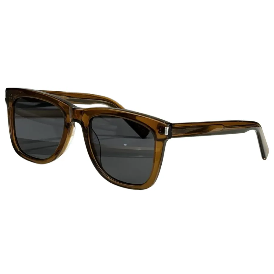 Saint Laurent square frame glasses black silver/black brown/black tawny/olive/brown color Size 52口19-140