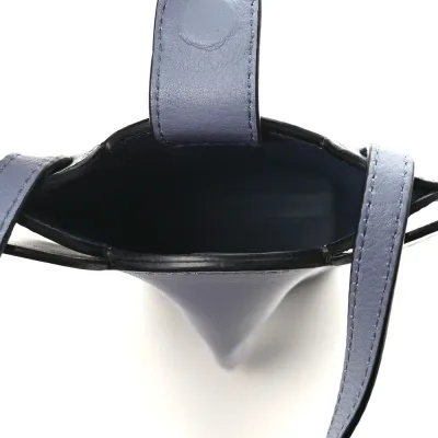 Lushentic Loewe Elephant Pouch Crossbody Bag Small Stone Blue Calfskin Leather - LUSHENTIC BAGS