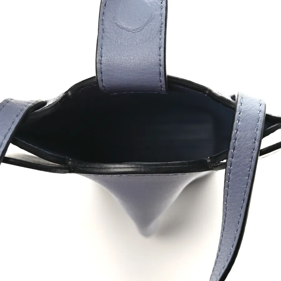 Lushentic Loewe Elephant Pouch Crossbody Bag Small Stone Blue Calfskin Leather - LUSHENTIC BAGS