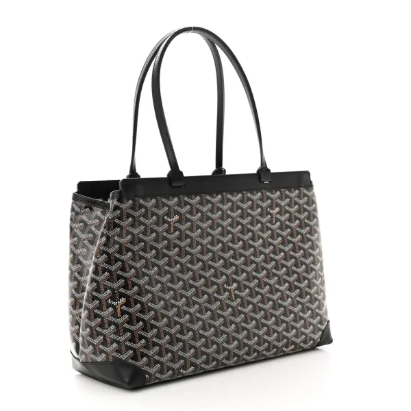 Goyard Bellechasse Biaude Tote MM Black Goyardine Canvas - Image 3