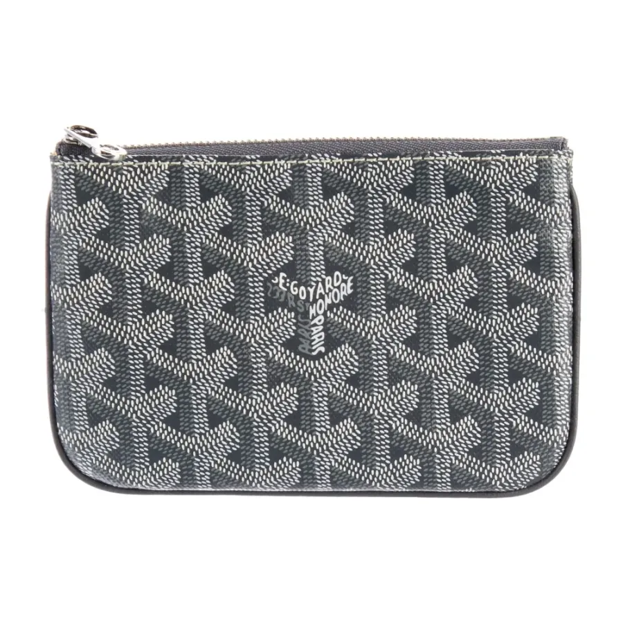 Goyard Medium Wallet Grey Printed Goyardine Canvas Silver Hardware