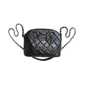 Chanel Black / Wine Red / Apricot color Quilted Lambskin Leather Crossbody Bags