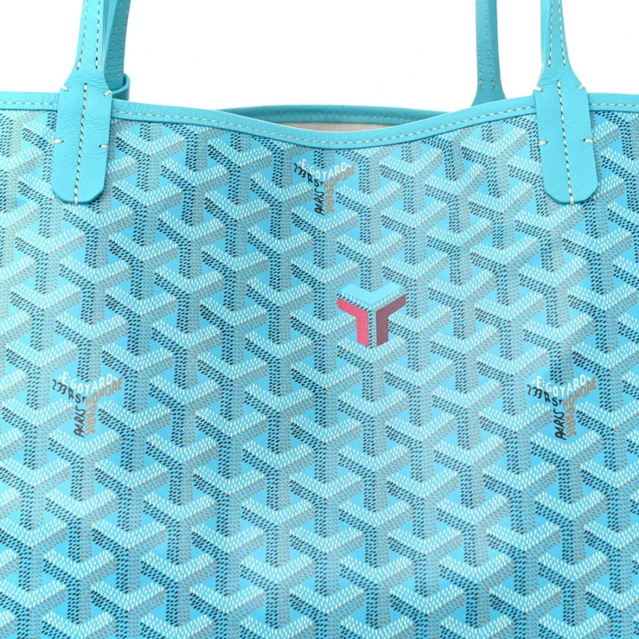 Goyard Saint Louis GM Balise Beach Towel Set Turquoise Goyardine Canvas