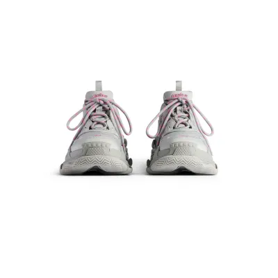 BALENCIAGA TRIPLE S SPORT NYLON Grey and Pink Sneakers