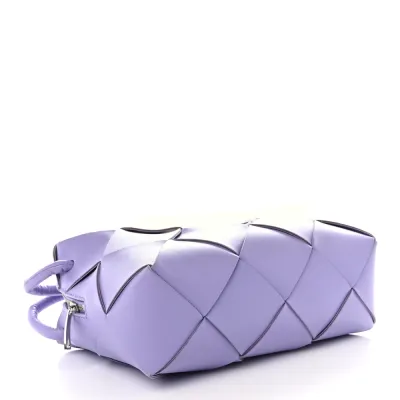 Bottega Veneta Maxi Intrecciato Small Cassette Camera Bag Wisteria Lambskin Leather