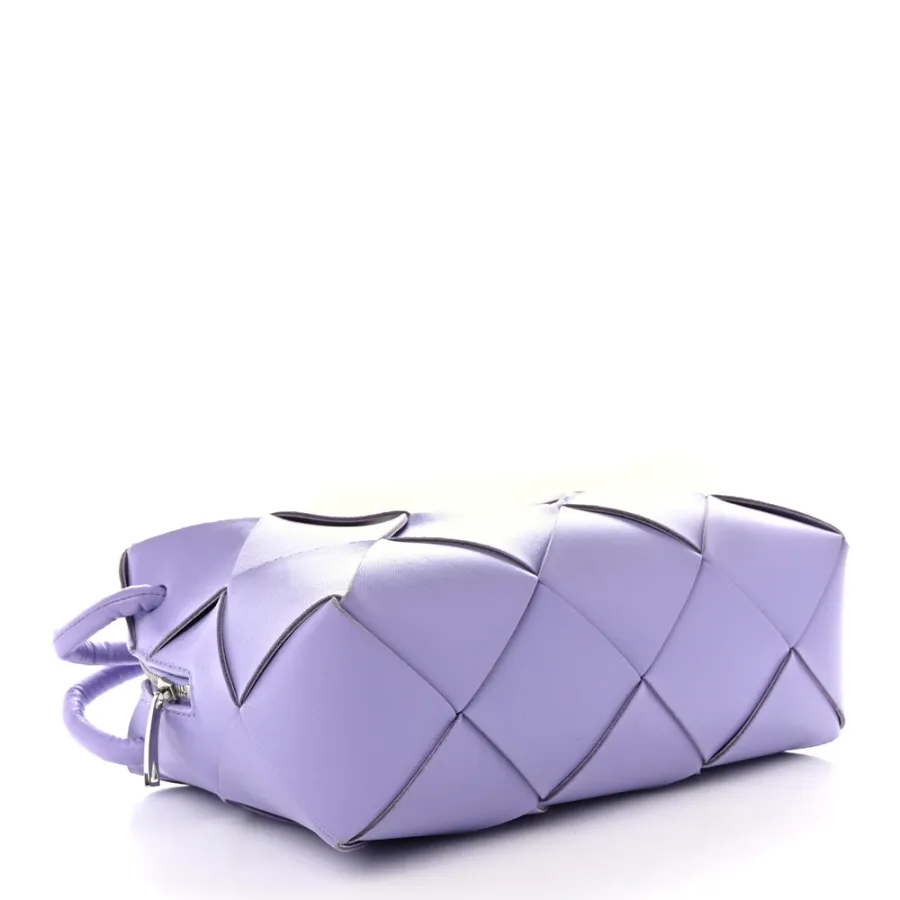 Bottega Veneta Maxi Intrecciato Small Cassette Camera Bag Wisteria Lambskin Leather