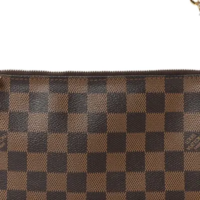 Louis Vuitton Pochette Accessoires NM PM Damier Ebene Canvas Gold Hardware