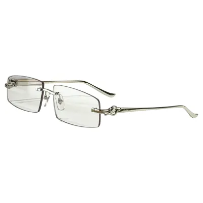 Cartier square frame glasses black gold/black silver/brown gold/green gold/blue silver/gold/silver color Size 58-16-135