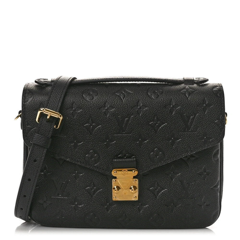 Louis Vuitton Pochette Metis PM Couro Empreinte Preto Ferragens de Latão
