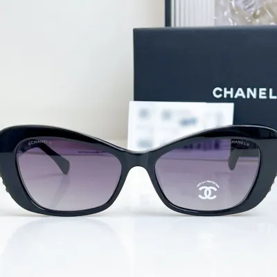 CHANEL glasses black silver color size 56口16-140