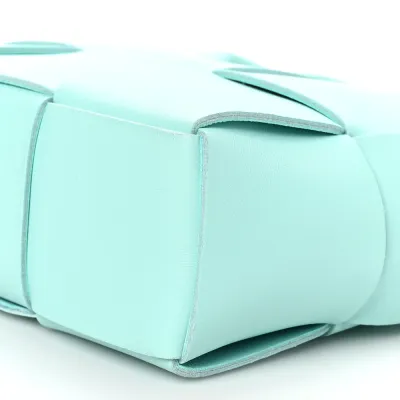 Bottega Veneta Maxi Intreccio Candy Arco Tote Celadon Lambskin Leather