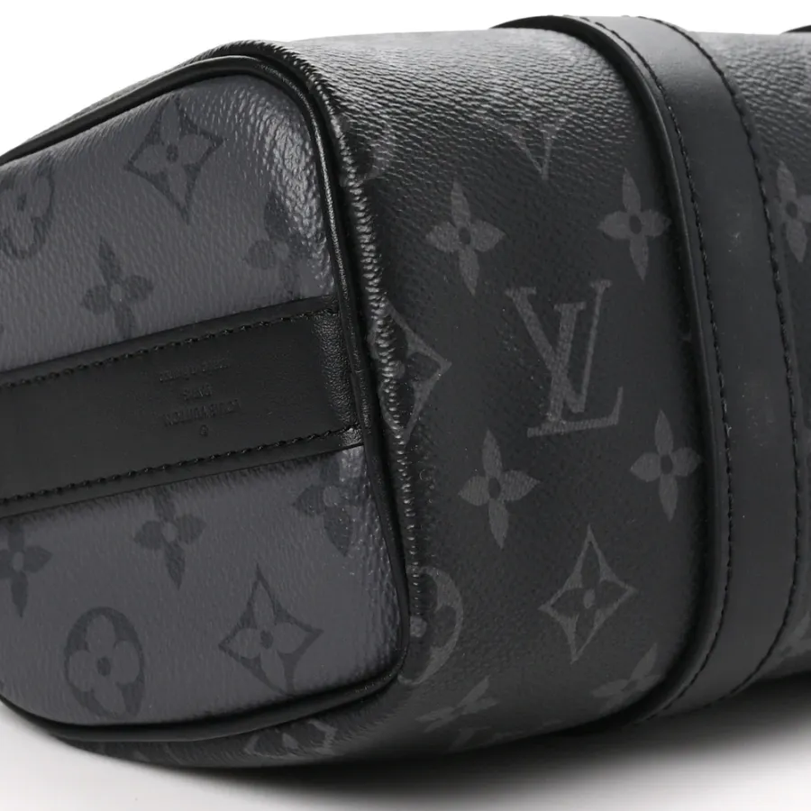 Louis Vuitton Keepall Bandouliere 25 Reverse Monogram Eclipse Canvas Silver Hardware
