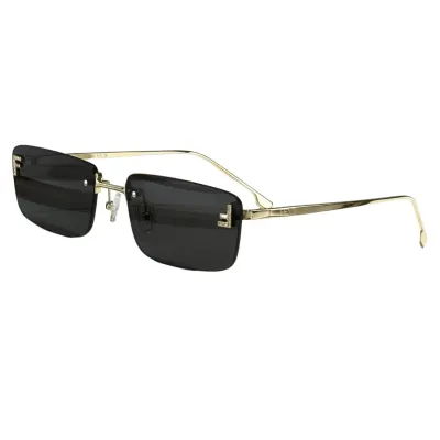 Fendi square frame glasses black gold/black silver/blue silver/coffee/brown/tawny/gold/transparent tawny color Size 58口18-140