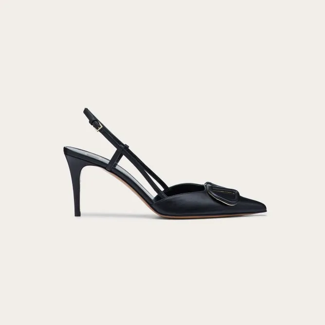 VALENTINO Calf leather strappy heels (8cm high heel)
