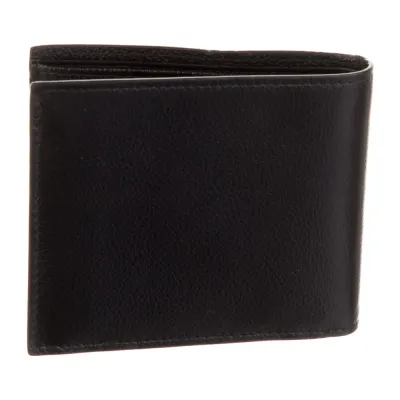 Prada Small Bifold Wallet Black Vitello Daino Leather Silver Hardware