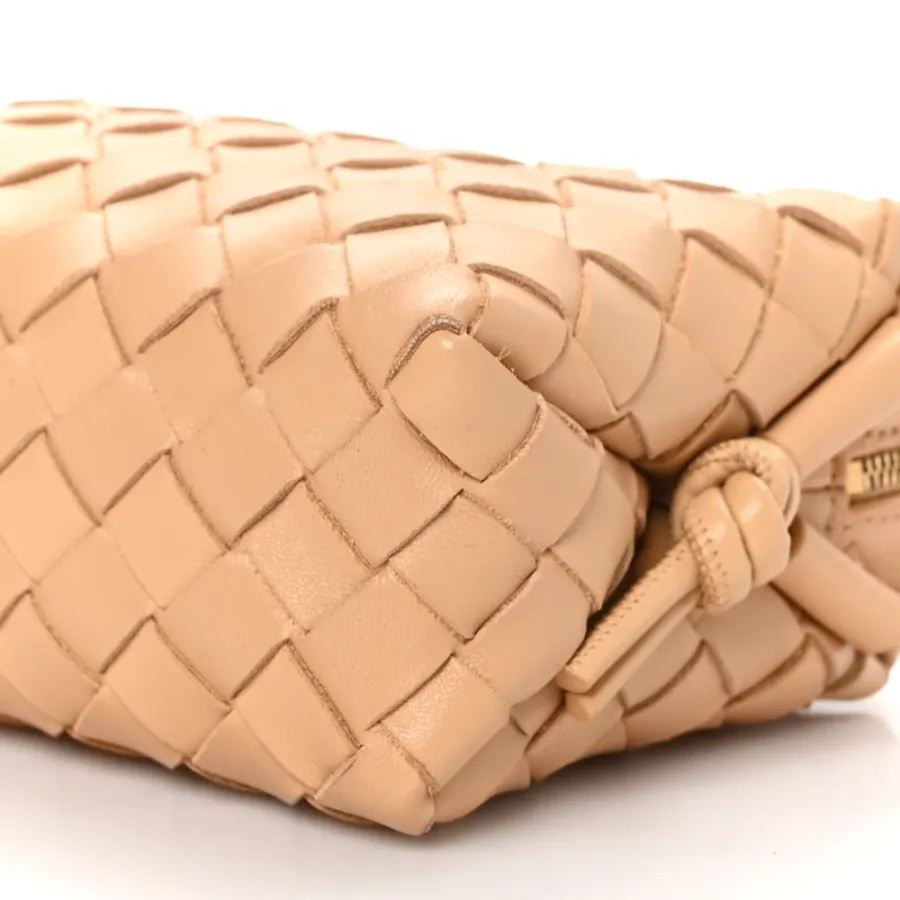 Bottega Veneta Mini Loop Camera Bag Almond Nappa Leather
