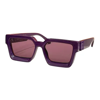 Louis Vuitton square frame glasses cyan/tawny/red/purple/pink-purple/yellow-blue/black/blue/green color Size 51口20-140